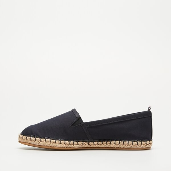 Damskie mokasyny i półbuty TOMMY HILFIGER BASIC TOMMY FLAT ESPADRILLE fw0fw06497dw6 kolor granatowy