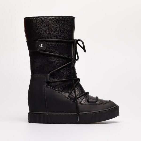 Damskie śniegowce CALVIN KLEIN HIDDEN WEDGE CUPSOLE SNOW BOOT yw0yw00772bds kolor czarny