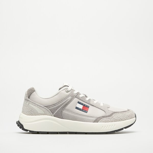 Męskie sneakersy (buty) TOMMY HILFIGER RUNNER MIX MATERIAL em0em01494pr7 kolor biały