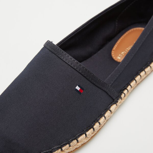 Damskie mokasyny i półbuty TOMMY HILFIGER BASIC TOMMY FLAT ESPADRILLE fw0fw06497dw6 kolor granatowy