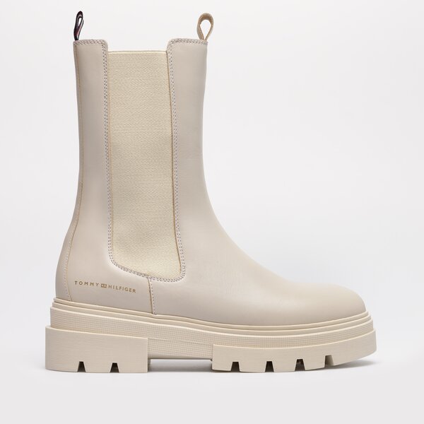 Damskie botki / sztyblety TOMMY HILFIGER MONOCHROMATIC CHELSEA BOOT fw0fw06730aci kolor beżowy