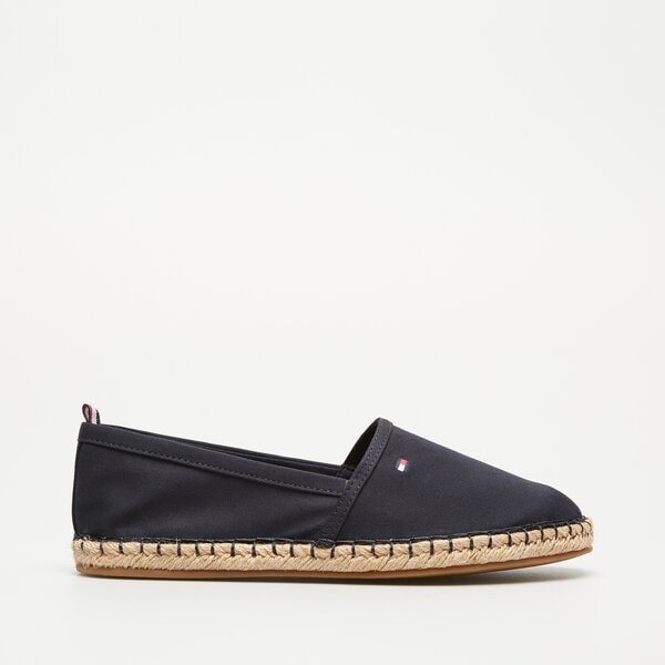 Damskie mokasyny i półbuty TOMMY HILFIGER BASIC TOMMY FLAT ESPADRILLE fw0fw06497dw6 kolor granatowy