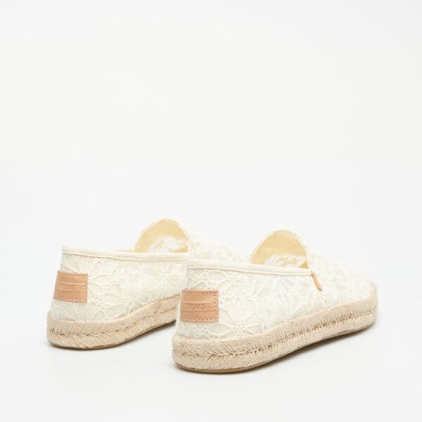 Damskie espadryle TOMS NATURAL FLORAL LACE 10020685 kolor beżowy