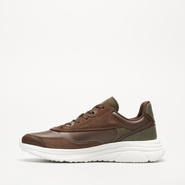 Męskie sneakersy (buty) TOMMY HILFIGER MODERN RUNNER LEATHER fm0fm05345gt6 kolor brązowy