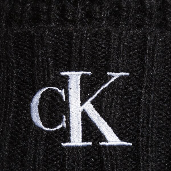 Damska czapka zimowa CALVIN KLEIN CZAPKA WAFFLE BEANIE k60k610124bds kolor czarny