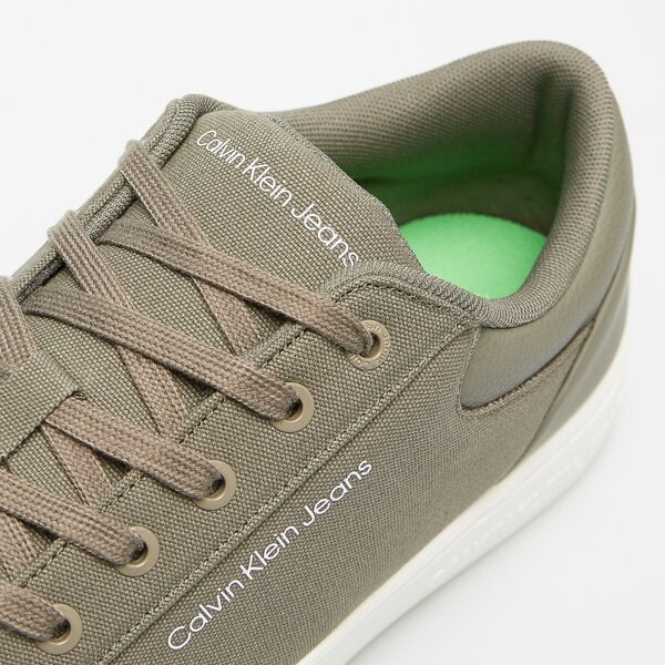 Męskie sneakersy (buty) CALVIN KLEIN CLASSIC CUPSOLE LOW LTH IN DC ym0ym009760ih kolor khaki