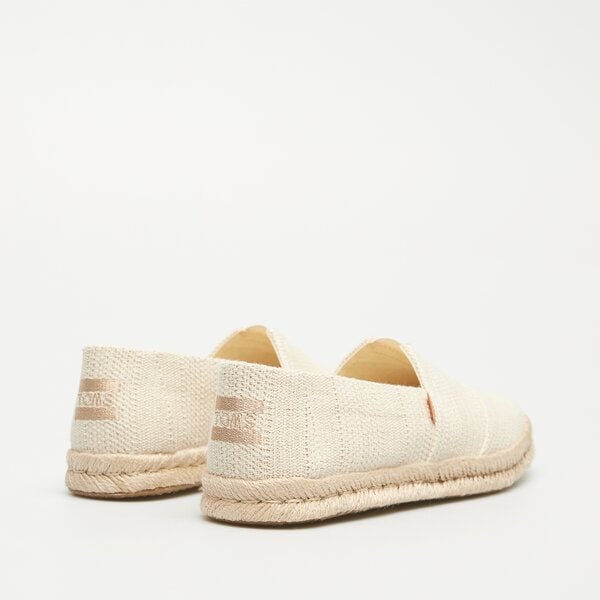 Damskie espadryle TOMS NATURAL UNDYED METALLIC 10020693 kolor beżowy