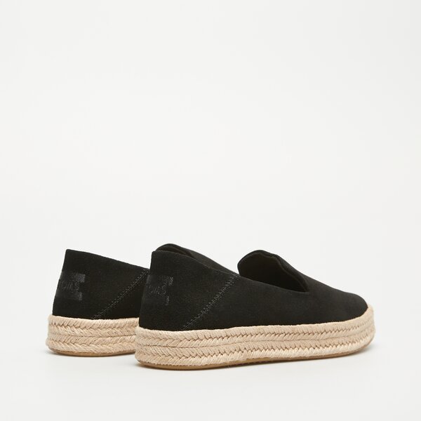 Damskie espadryle TOMS BLACK SUEDE 10020690 kolor czarny