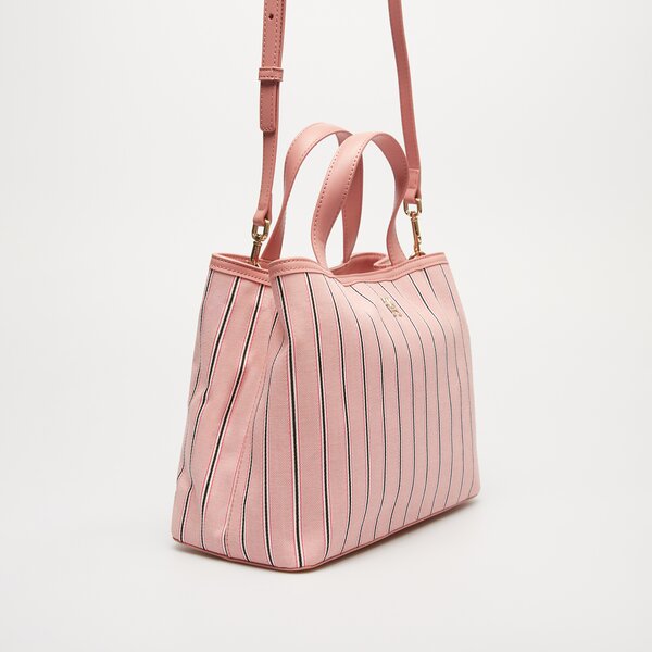 Damska torebka TOMMY HILFIGER TOREBKA TH SPRING CHIC SATCHEL STRIPES aw0aw164140jv kolor różowy