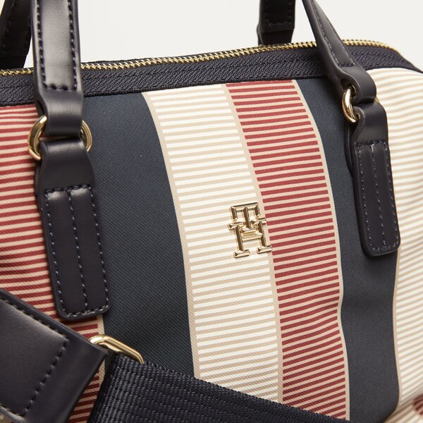 Damska torebka TOMMY HILFIGER TOREBKA POPPY SMALL TOTE STRIPE aw0aw16445aeg kolor multicolor