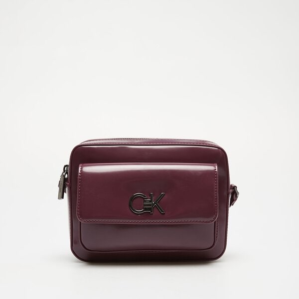 Damska torebka CALVIN KLEIN TOREBKA CK LINEAR CROSSBODY SAFFIANO k60k612544vlp kolor bordowy