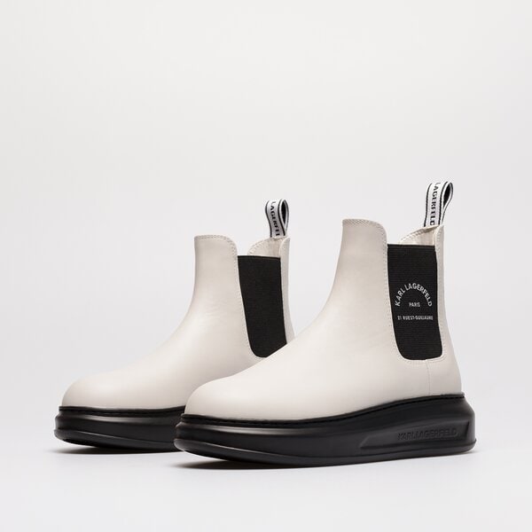 Damskie botki / sztyblety KARL LAGERFELD KAPRI MAISON GORE MID BOOT kl62540-010 kolor biały