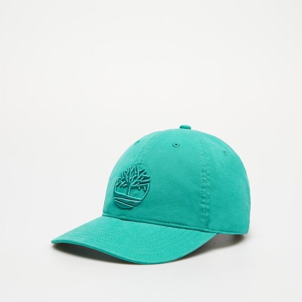 Damska czapka z daszkiem TIMBERLAND CZAPKA COTTON CANVAS BASEBALL CAP tb0a1e9mcl61 kolor zielony