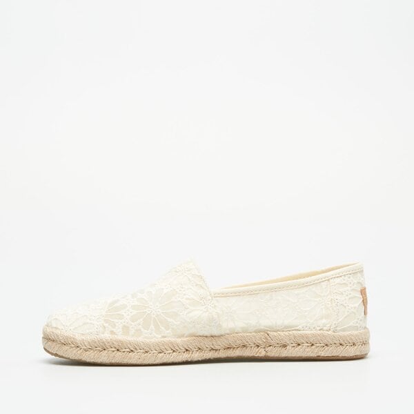 Damskie espadryle TOMS NATURAL FLORAL LACE 10020685 kolor beżowy