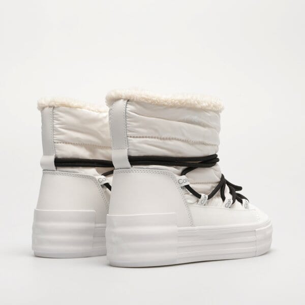 Damskie śniegowce CALVIN KLEIN BOLD VULC FLATF SNOW BOOT WN yw0yw01181ybr kolor biały