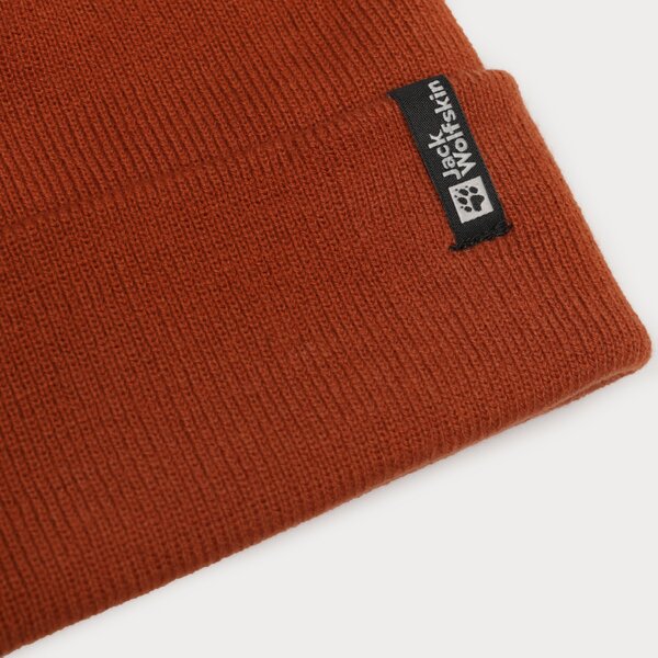 Damska czapka zimowa JACK WOLFSKIN CZAPKA RIB BEANIE 19038922503 kolor czerwony