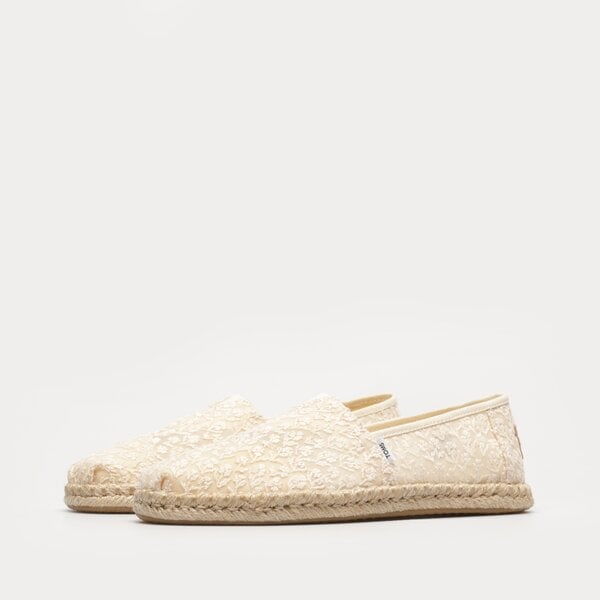 Damskie espadryle TOMS NATURAL POSY LACE 10019815 kolor beżowy