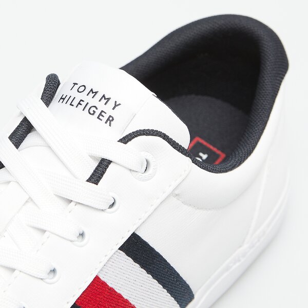 Męskie trampki TOMMY HILFIGER ICONIC VULC STRIPES MESH fm0fm05072ybs kolor biały