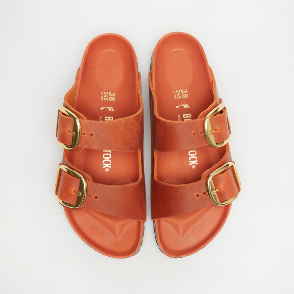 Damskie klapki BIRKENSTOCK ARIZONA BIG BUCKLE LEOI 1026661 kolor pomarańczowy