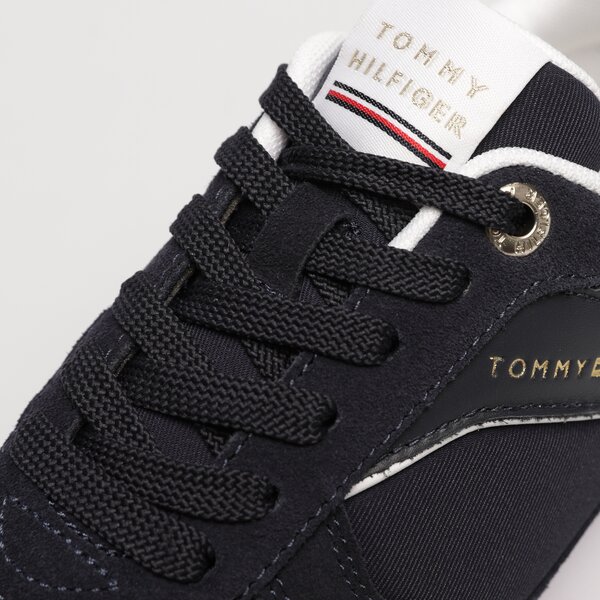 Damskie sneakersy (buty) TOMMY HILFIGER ELEVATED FEMININE RUNNER fw0fw06949dw6 kolor granatowy