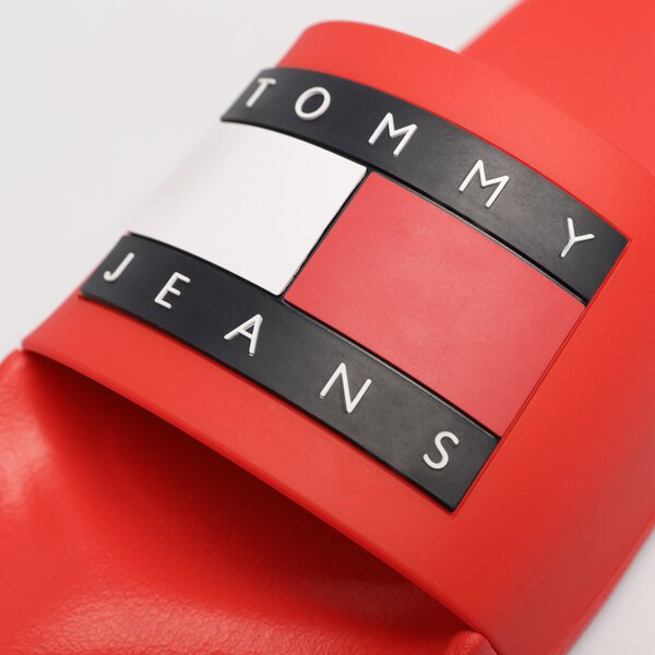 Męskie klapki TOMMY HILFIGER TOMMY JEANS POOL SLIDE ESS em0em01191xnl kolor czerwony