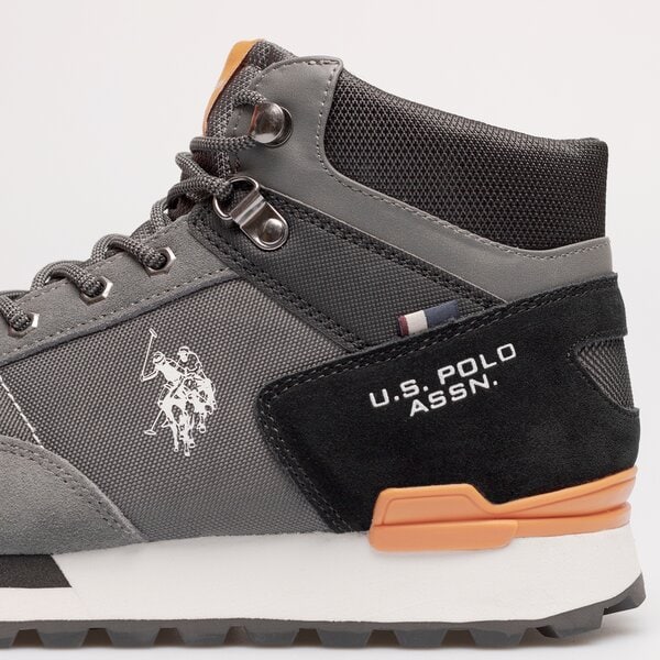 Męskie buty outdoor (trekkingowe) U.S. POLO ASSN. ARON003 aron003dgrblk01 kolor szary