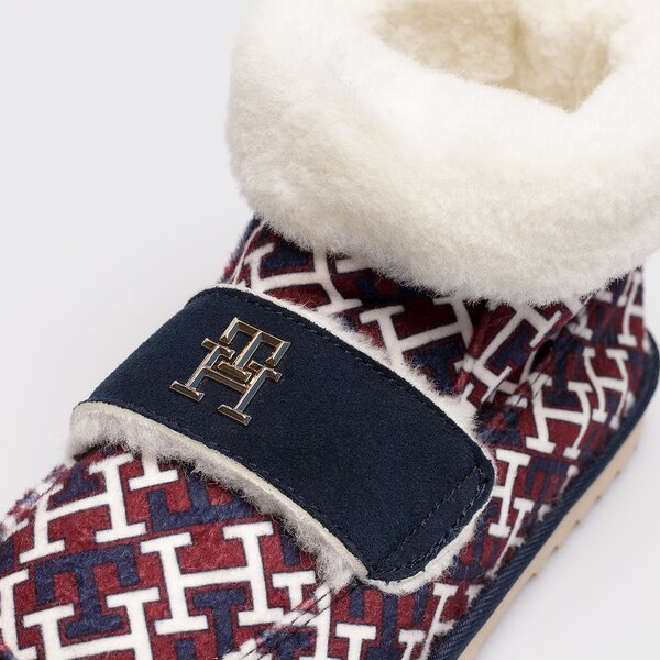 Damskie buty za kostkę TOMMY HILFIGER BOOT SLIPPER MONOGRAM fw0fw067170kq kolor multicolor