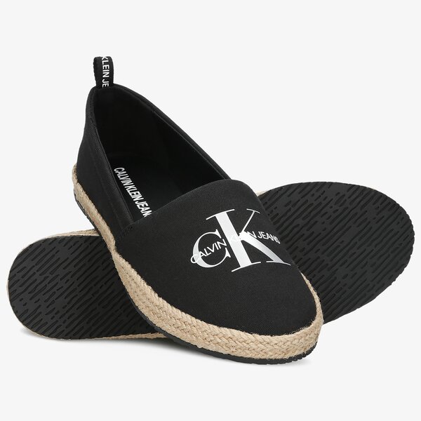 Damskie espadryle CALVIN KLEIN ESPADRILLE PRINTED yw0yw00035bds kolor czarny