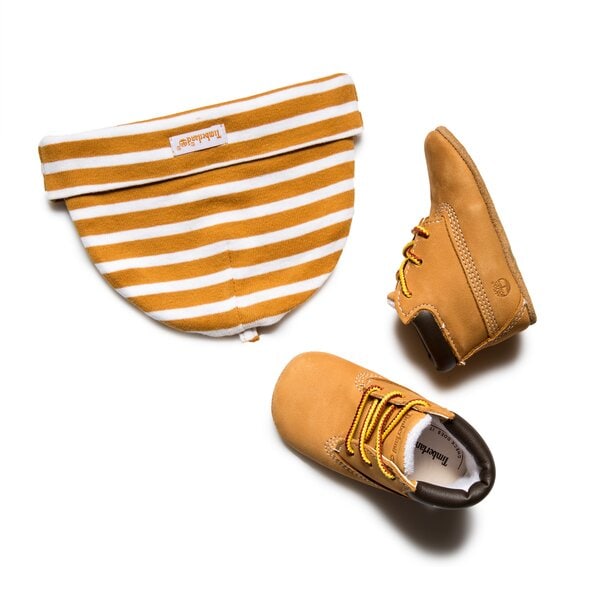 Dziecięce buty za kostkę TIMBERLAND CRIB BOOTIE WITH HAT tb09589r2311 kolor żółty