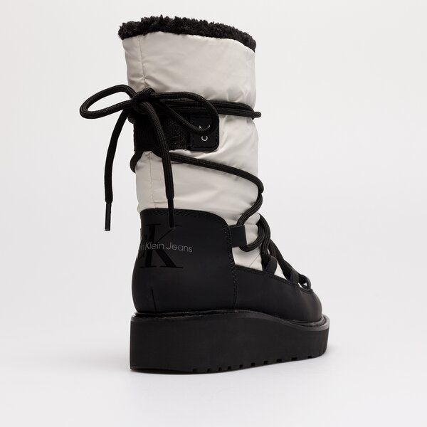 Damskie śniegowce CALVIN KLEIN PLUS SNOW BOOT yw0yw00731yaf kolor biały