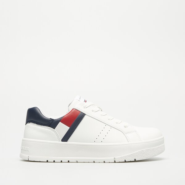 Dziecięce sneakersy (buty) TOMMY HILFIGER FLAG LOW CUT LACE-UP t3x9333561355100 kolor biały