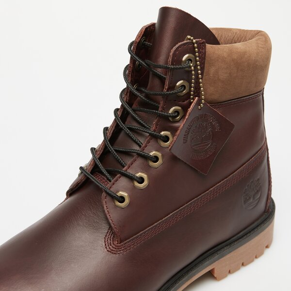 Męskie buty za kostkę TIMBERLAND HERITAGE 6 INCH tb0a41mweiw1 kolor bordowy