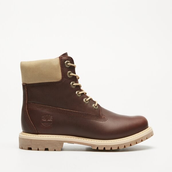 Damskie botki / sztyblety TIMBERLAND PREMIUM 6 INCH LACE UP WATERPROOF BOOT tb0a2hr8eiw1 kolor brązowy