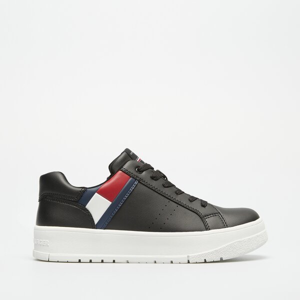 Dziecięce sneakersy (buty) TOMMY HILFIGER FLAG LOW CUT LACE-UP t3x9333561355999 kolor czarny