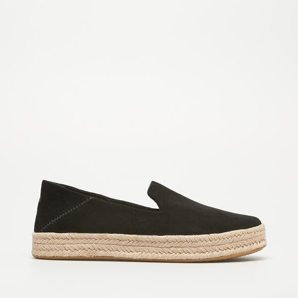 Damskie espadryle TOMS BLACK SUEDE 10020690 kolor czarny