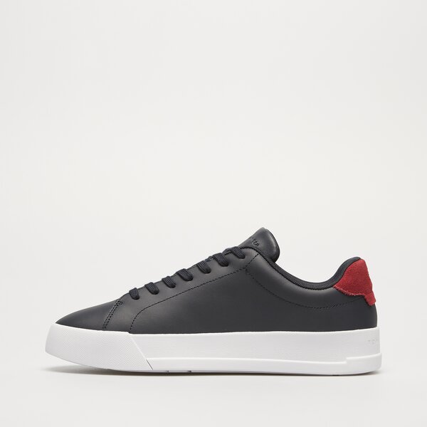 Męskie sneakersy (buty) TOMMY HILFIGER TH COURT LEATHER fm0fm04971dw5 kolor granatowy