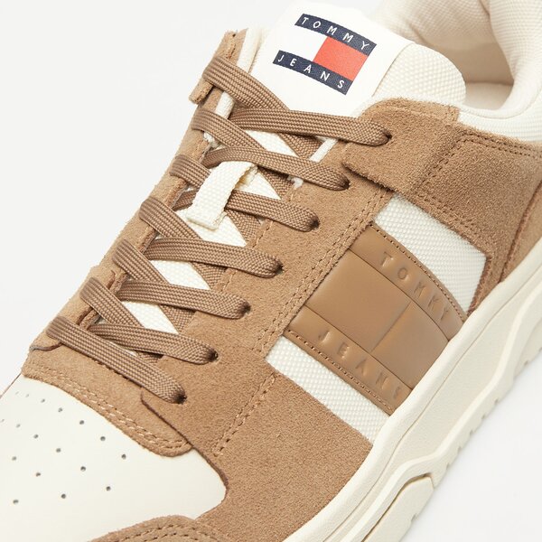 Męskie sneakersy (buty) TOMMY HILFIGER THE BROOKLYN MIX MAT. em0em01457gwe kolor brązowy