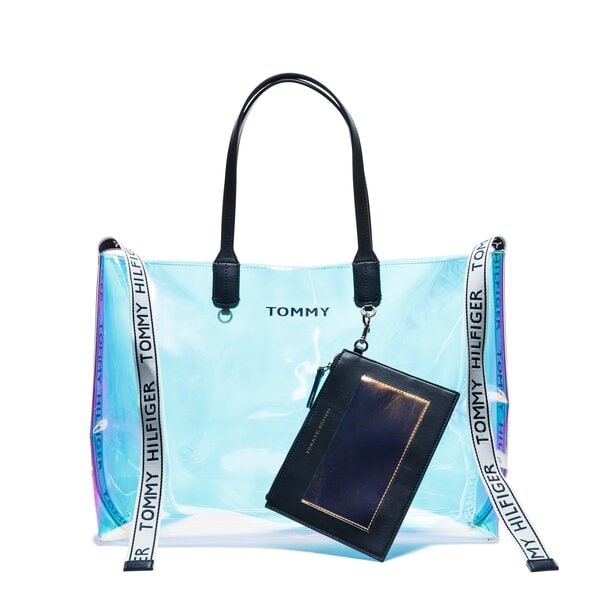 Damska torebka TOMMY HILFIGER TOREBKA ICONIC TOMMY TOTE aw0aw06900902 kolor multicolor