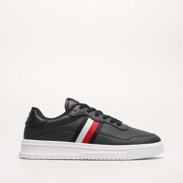 Męskie sneakersy (buty) TOMMY HILFIGER SUPERCUP LEATHER STRIPES fm0fm04824dw5 kolor granatowy