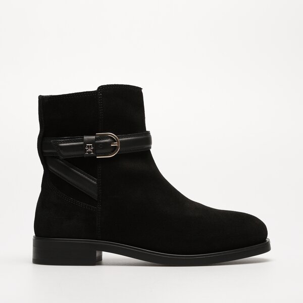 Damskie botki / sztyblety TOMMY HILFIGER ELEVATED ESSENTIAL BOOT SUEDE fw0fw07482bds kolor czarny