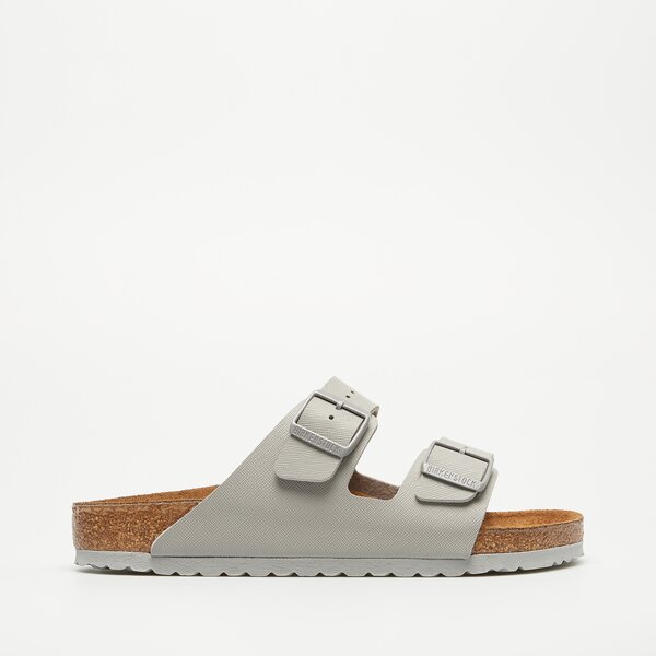 Męskie klapki BIRKENSTOCK ARIZONA BF SAFFIANO STONE COIN 1026450 kolor szary