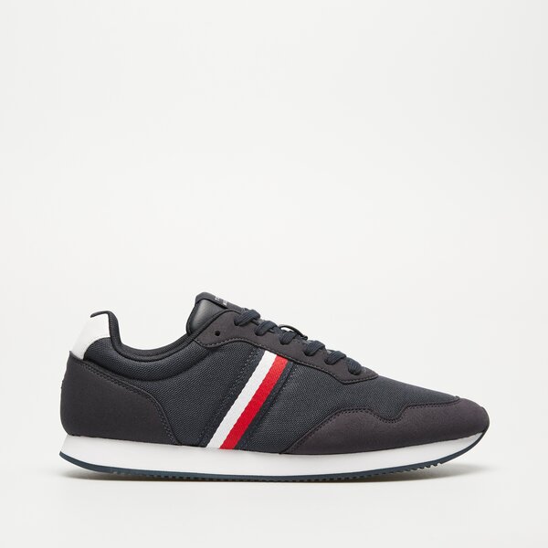 Męskie sneakersy (buty) TOMMY HILFIGER LO RUNNER MIX fm0fm04958dw5 kolor granatowy