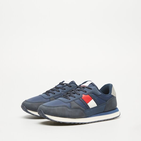 Dziecięce sneakersy (buty) TOMMY HILFIGER FLAG LOW CUT LACE-UP t3x9331300316800 kolor granatowy