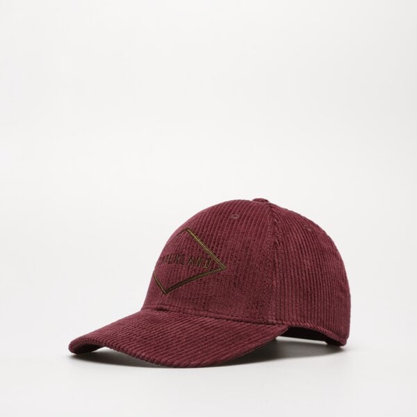 Damska czapka z daszkiem TIMBERLAND CZAPKA CORDUROY CAP tb0a2psqi301 kolor bordowy