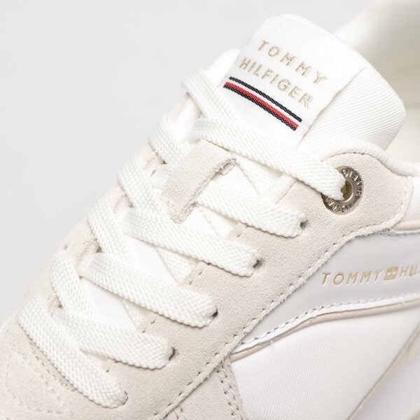 Damskie sneakersy (buty) TOMMY HILFIGER ELEVATED FEMININE RUNNER fw0fw06949ybs kolor biały