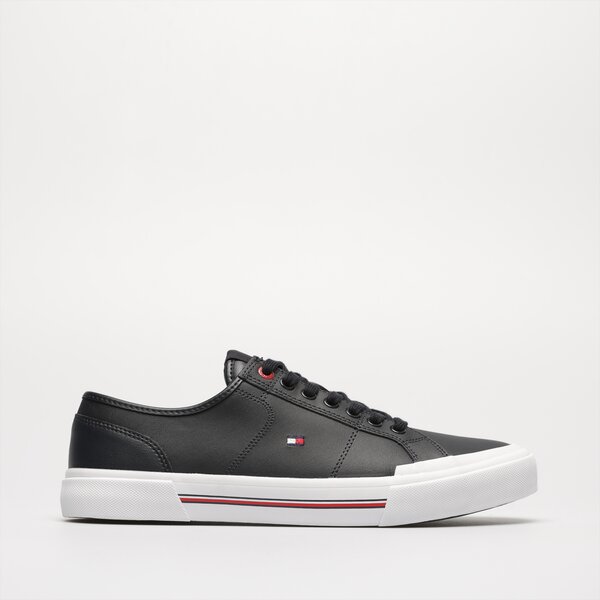 Męskie sneakersy (buty) TOMMY HILFIGER CORE CORPORATE VULC LEATHER fm0fm04561dw5 kolor granatowy