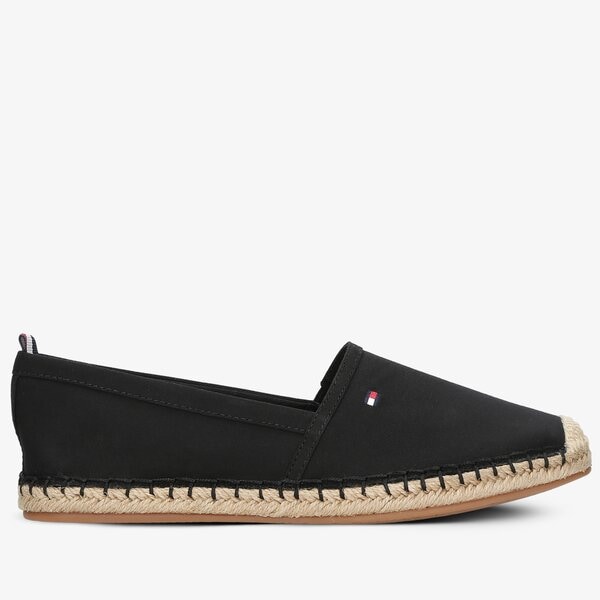 Damskie espadryle TOMMY HILFIGER BASIC TOMMY FLAT ESPADRILLE fw0fw04827bds kolor czarny