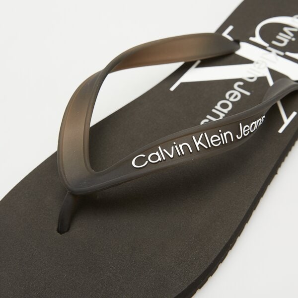 Męskie klapki CALVIN KLEIN BEACH SANDAL MONOLOGO ym0ym00838bds kolor czarny