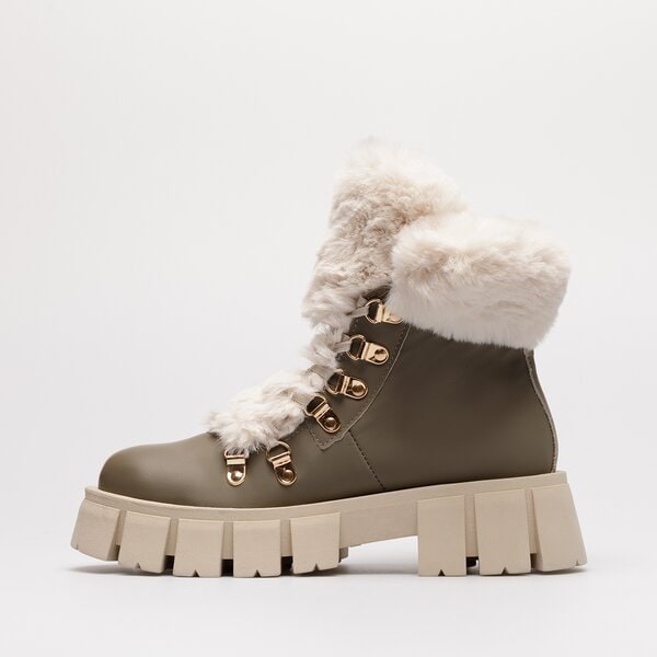 Damskie botki / sztyblety SYMBIOSIS BOOTS ANTONELLA sywc222019 kolor khaki