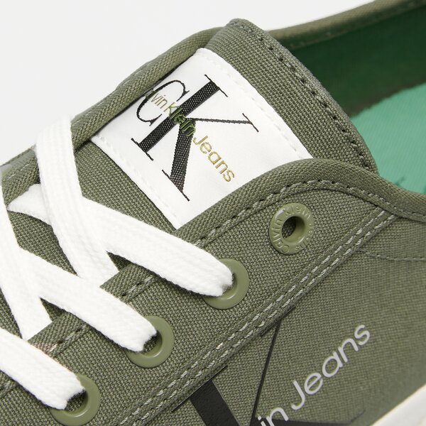 Męskie trampki CALVIN KLEIN ESS VULCANIZED LOW LACEUP CS ML ym0ym003060ih kolor khaki